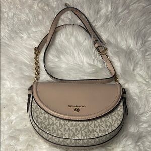 Michael Kors Pink and Gray Crossbody Bag